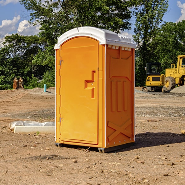 how often are the porta potties cleaned and serviced during a rental period in Pebble Beach